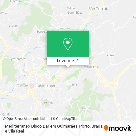 Mediterrâneo Disco Bar em Guimarães mapa