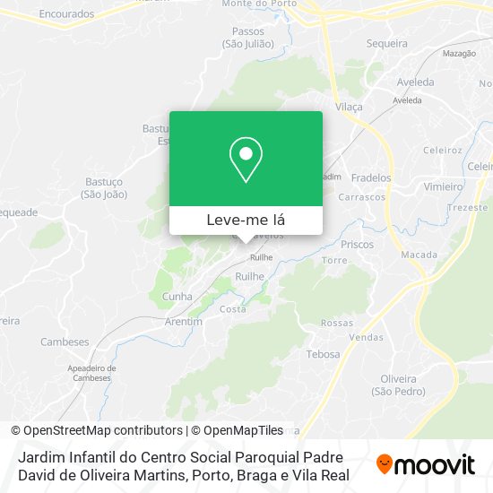 Jardim Infantil do Centro Social Paroquial Padre David de Oliveira Martins mapa