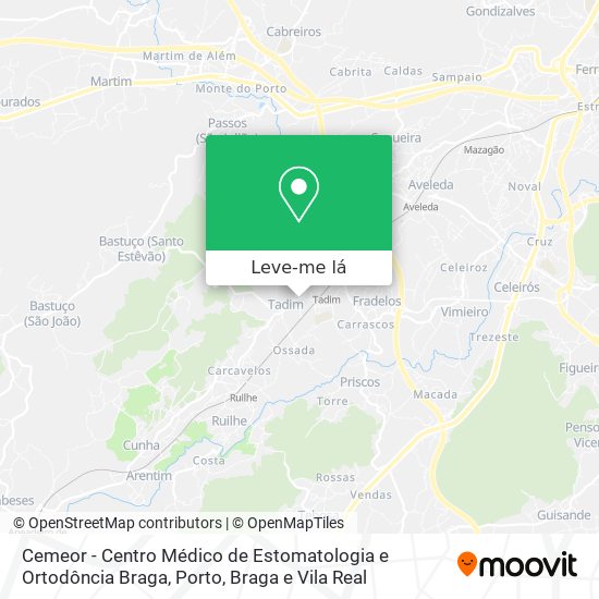 Cemeor - Centro Médico de Estomatologia e Ortodôncia Braga mapa