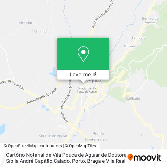 Cartório Notarial de Vila Pouca de Aguiar de Doutora Sibila André Capitão Calado mapa