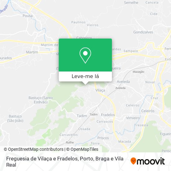 Freguesia de Vilaça e Fradelos mapa