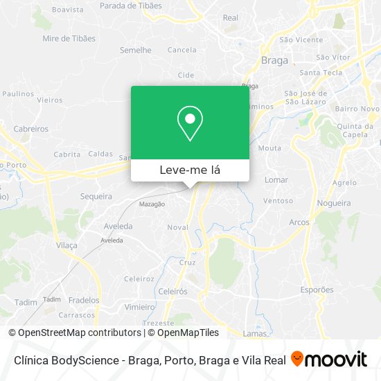Clínica BodyScience - Braga mapa