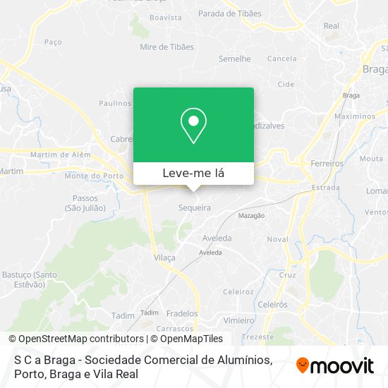S C a Braga - Sociedade Comercial de Alumínios mapa