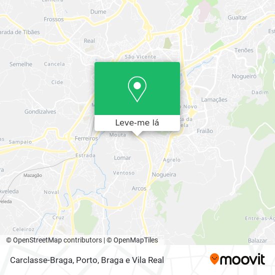 Carclasse-Braga mapa