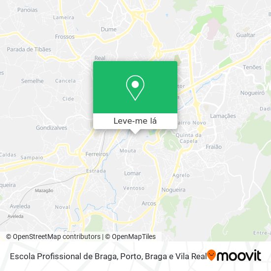 Escola Profissional de Braga mapa