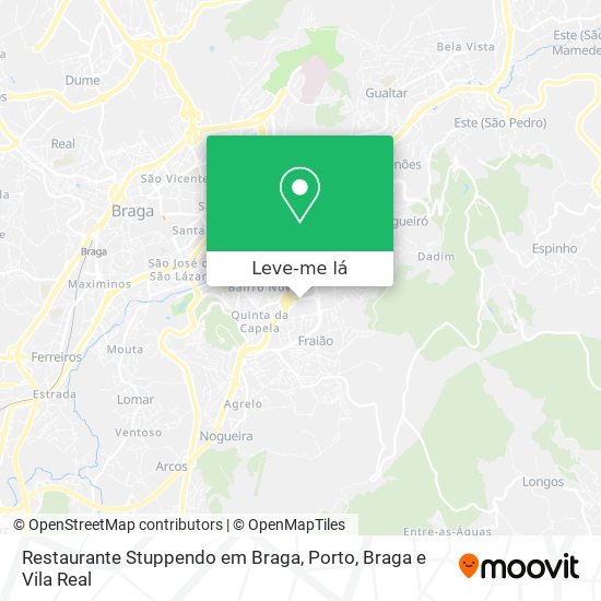 Restaurante Stuppendo em Braga mapa