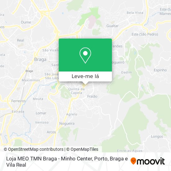 Loja MEO TMN Braga - Minho Center mapa