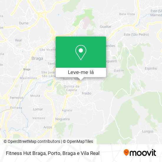 Fitness Hut Braga mapa