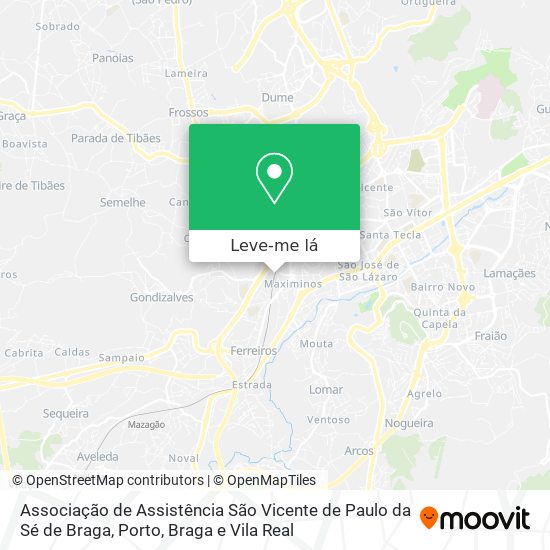 Associação de Assistência São Vicente de Paulo da Sé de Braga mapa