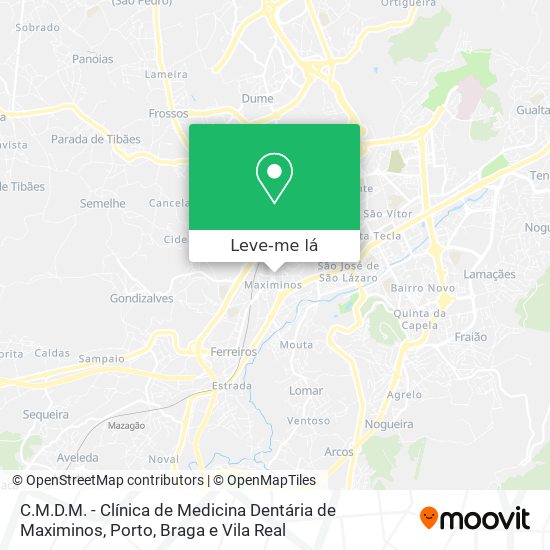 C.M.D.M. - Clínica de Medicina Dentária de Maximinos mapa