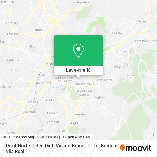 Drmt Norte-Deleg Dist. Viação Braga mapa
