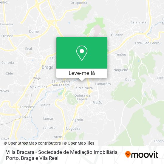 Villa Bracara - Sociedade de Mediação Imobiliária mapa