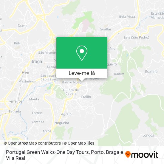 Portugal Green Walks-One Day Tours mapa