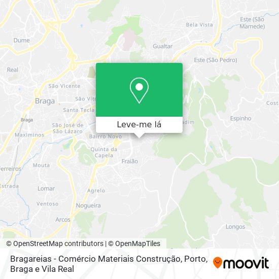 Bragareias - Comércio Materiais Construção mapa