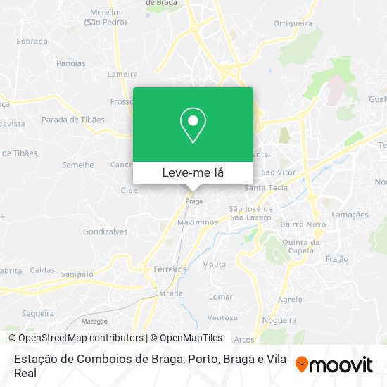 Estação de Comboios de Braga mapa