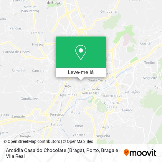 Arcádia Casa do Chocolate (Braga) mapa