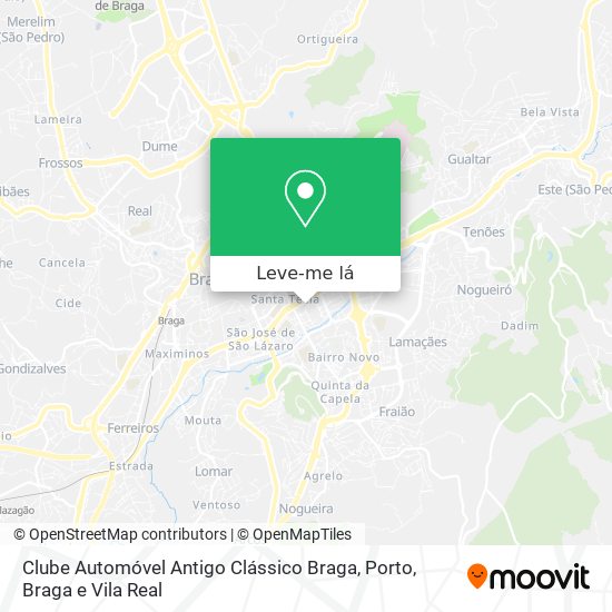 Clube Automóvel Antigo Clássico Braga mapa