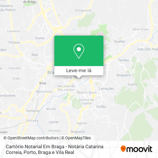 Cartório Notarial Em Braga - Notária Catarina Correia mapa