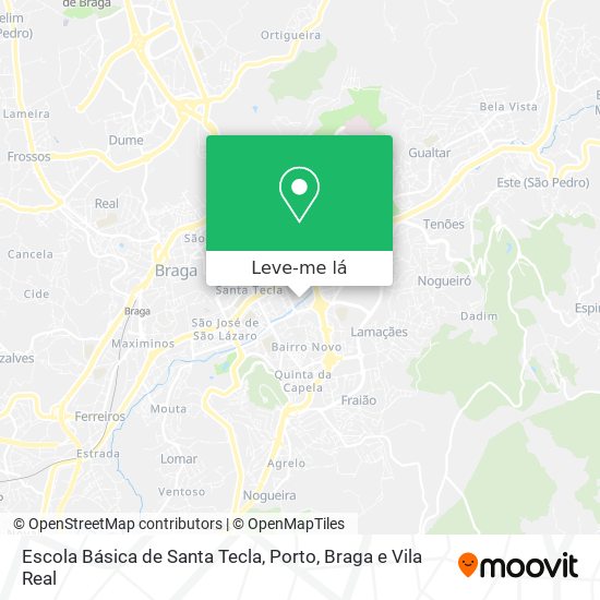 Escola Básica de Santa Tecla mapa