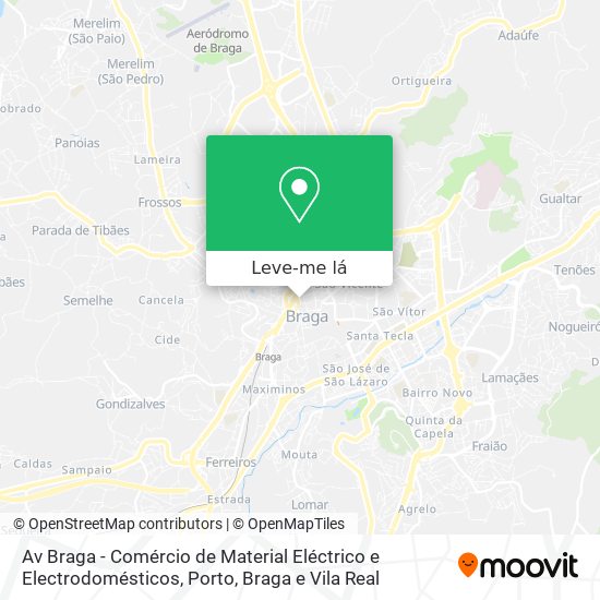 Av Braga - Comércio de Material Eléctrico e Electrodomésticos mapa