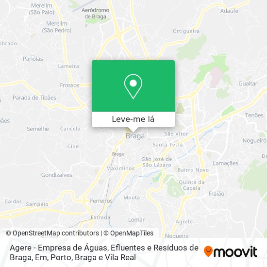 Agere - Empresa de Águas, Efluentes e Resíduos de Braga, Em mapa