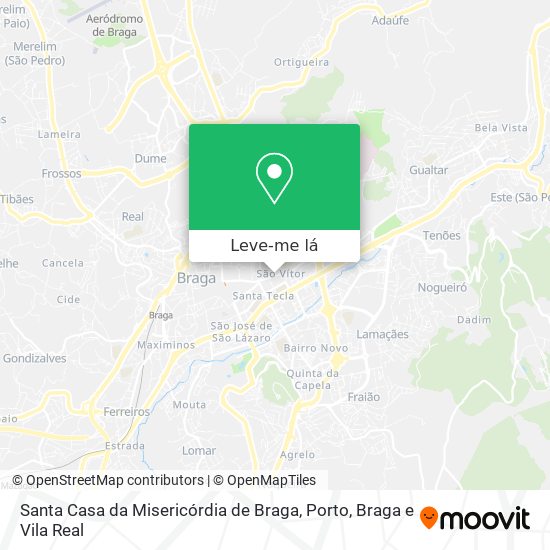 Santa Casa da Misericórdia de Braga mapa