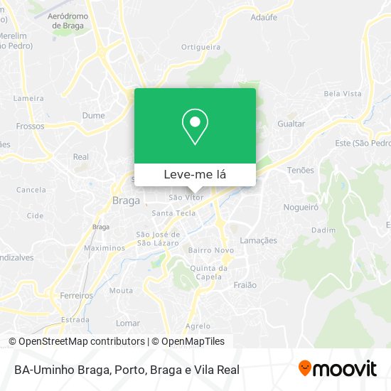 BA-Uminho Braga mapa