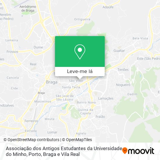 Associação dos Antigos Estudantes da Universidade do Minho mapa