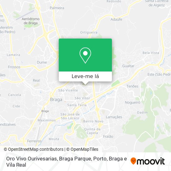 Oro Vivo Ourivesarias, Braga Parque mapa