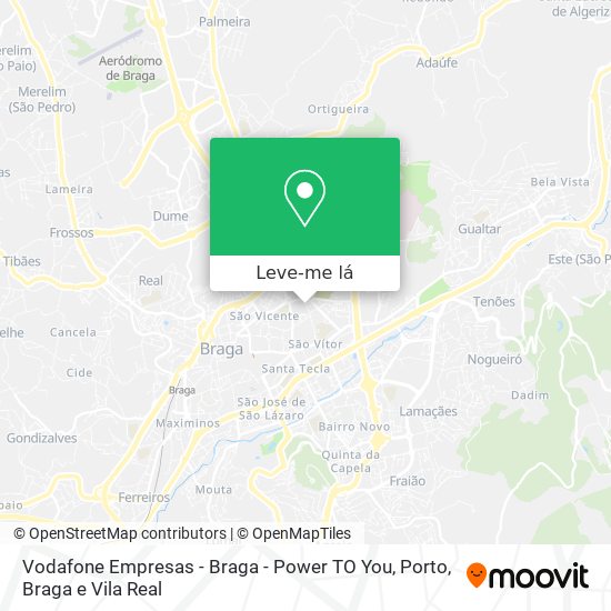 Vodafone Empresas - Braga - Power TO You mapa