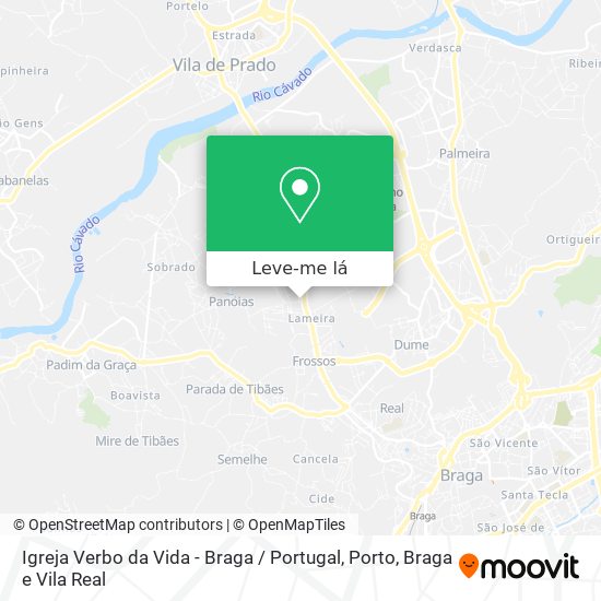 Igreja Verbo da Vida - Braga / Portugal mapa