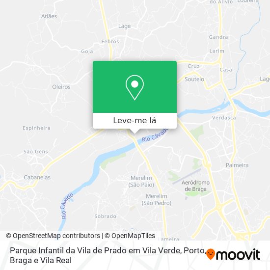 Parque Infantil da Vila de Prado em Vila Verde mapa
