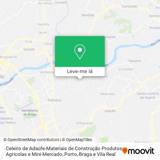 Celeiro de Adaúfe-Materiais de Construção Produtos Agrícolas e Mini-Mercado mapa