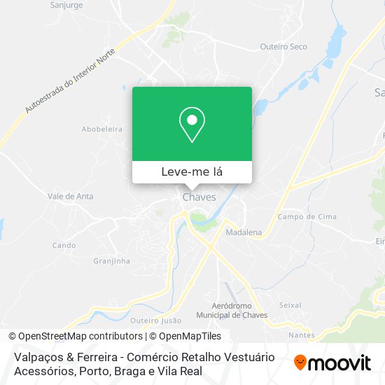 Valpaços & Ferreira - Comércio Retalho Vestuário Acessórios mapa