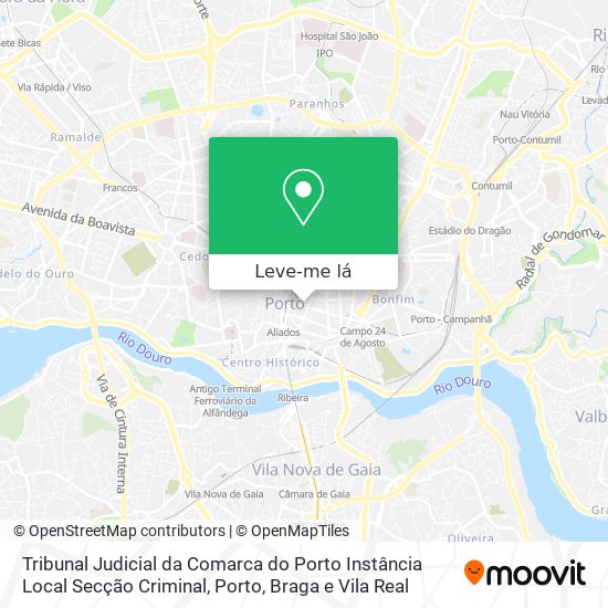Tribunal Judicial da Comarca do Porto Instância Local Secção Criminal mapa