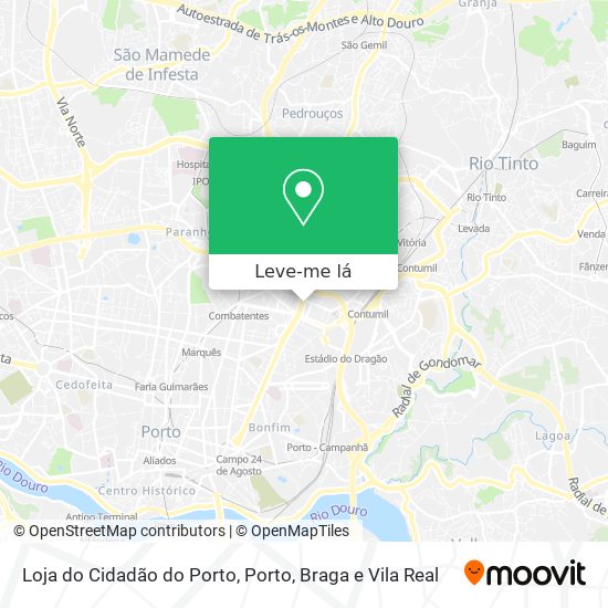 Loja do Cidadão do Porto mapa
