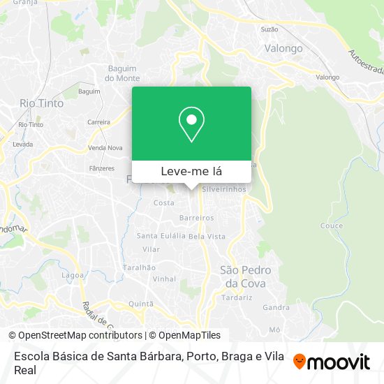 Escola Básica de Santa Bárbara mapa