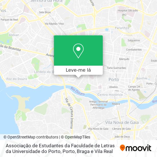 Associação de Estudantes da Faculdade de Letras da Universidade do Porto mapa