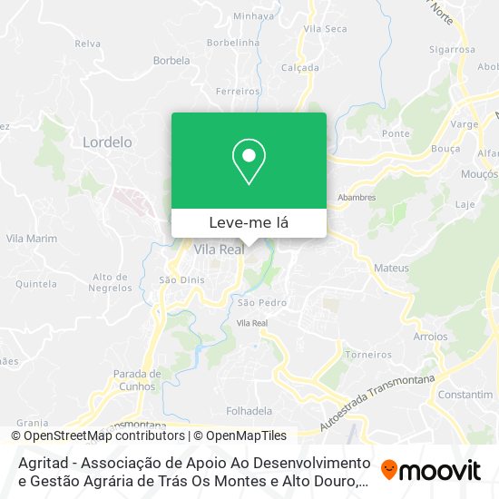Agritad - Associação de Apoio Ao Desenvolvimento e Gestão Agrária de Trás Os Montes e Alto Douro mapa