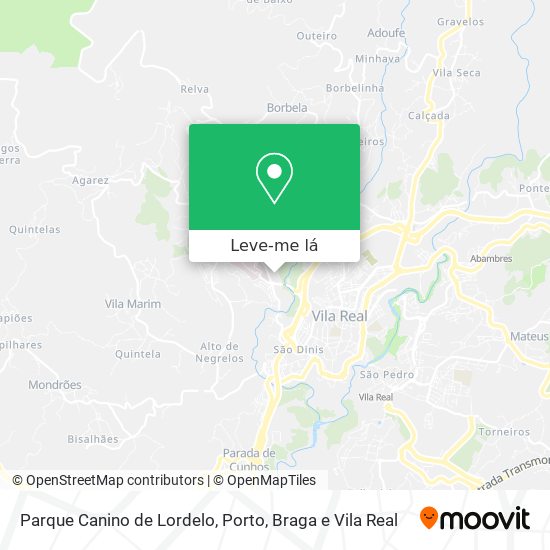 Parque Canino de Lordelo mapa