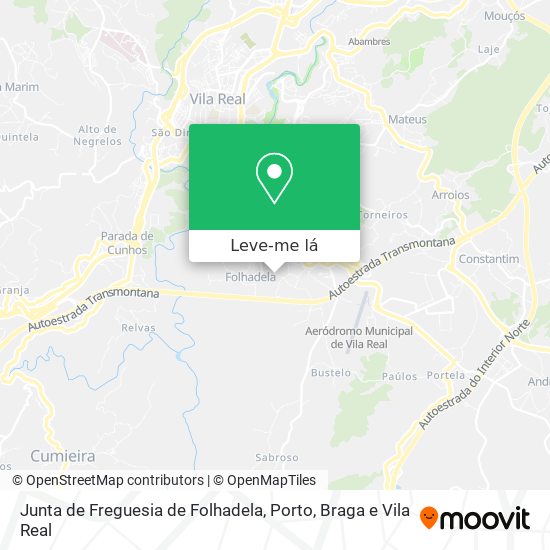 Junta de Freguesia de Folhadela mapa