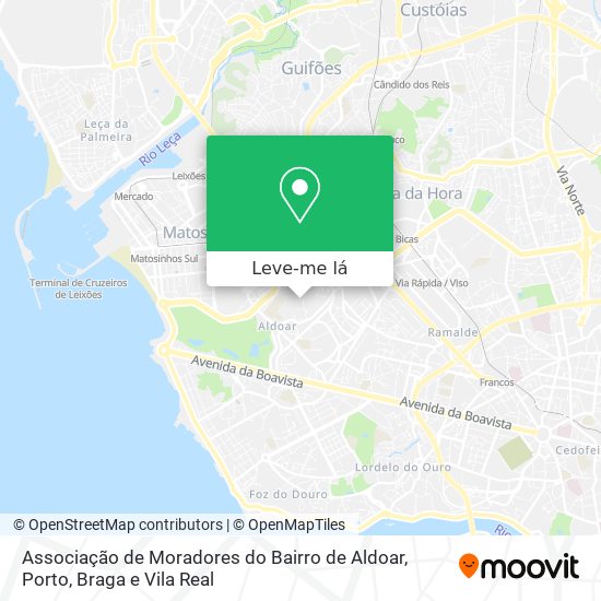 Associação de Moradores do Bairro de Aldoar mapa