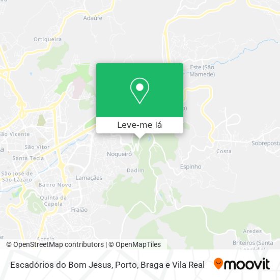 Escadórios do Bom Jesus mapa