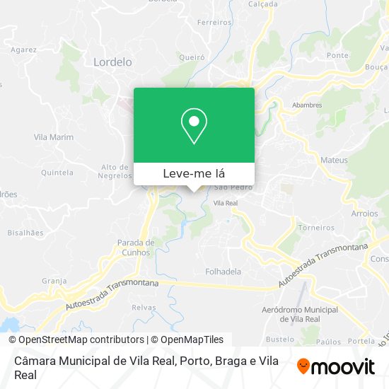 Câmara Municipal de Vila Real mapa