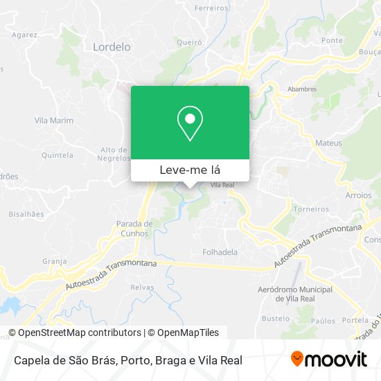 Capela de São Brás mapa
