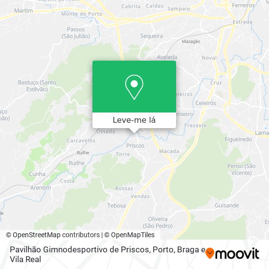 Pavilhão Gimnodesportivo de Priscos mapa