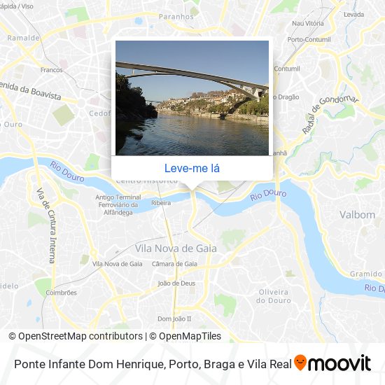 Ponte Infante Dom Henrique mapa