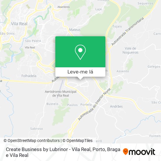 Create Business by Lubrinor - Vila Real mapa