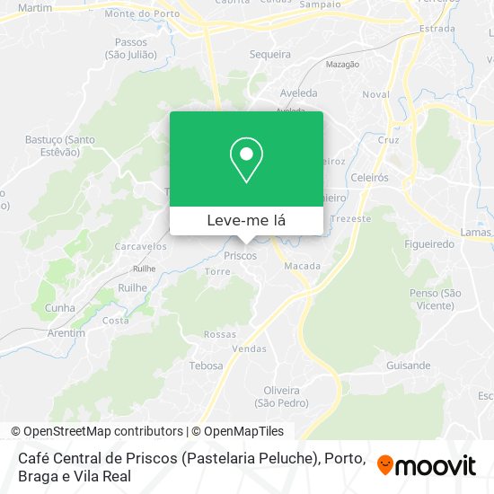 Café Central de Priscos (Pastelaria Peluche) mapa