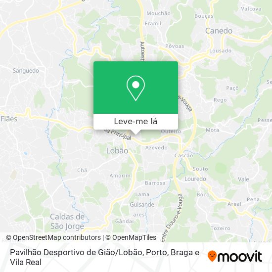 Pavilhão Desportivo de Gião / Lobão mapa